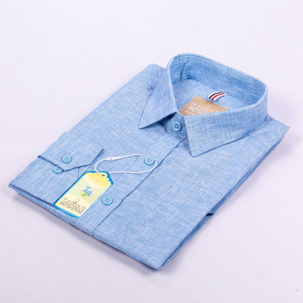 Casual Full Sleeve Cotton Shirt (Solid sky formal shirt) SS-FS