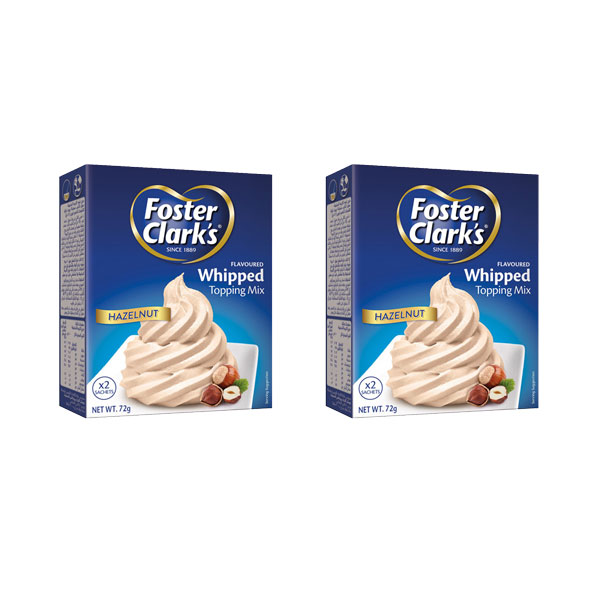 Pack of 2 Foster Clark's Whipped Topping Mix Hazelnut 72g Pack FCW-TMH