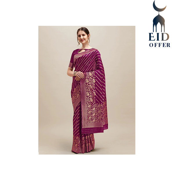 Printed Silk Saree With Blouse ESS10