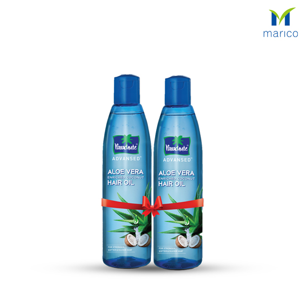 Parachute Hair Oil Advansed Aloe Vera Enriched Coconut 250ml Pack of 2 (250ml x 2) m1010