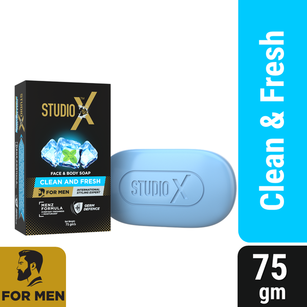 Studio X Clean & Fresh Soap for Men 75gm