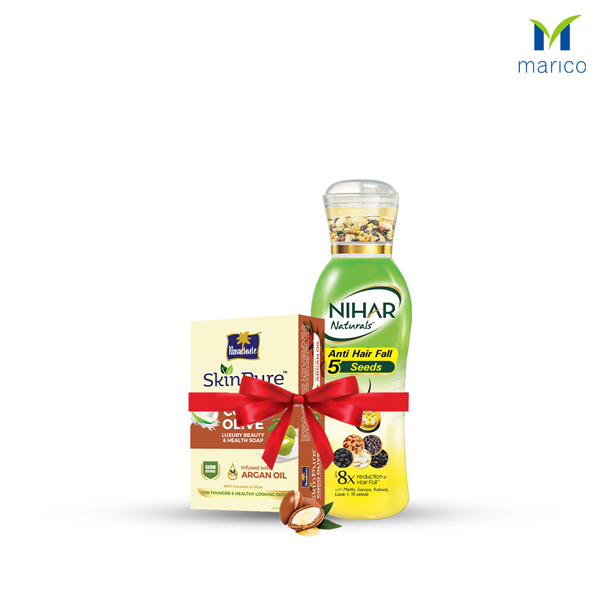 Nihar Anti Hairfall 5 Seeds Hair Oil 200ml (125gm Soap Free) m1077