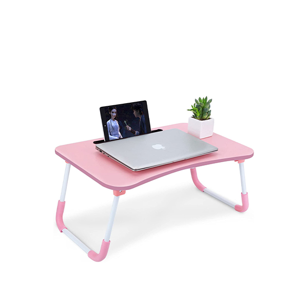 Portable Folding Laptop Stand Holder Desk (Pink Color) PFLSHD-PC