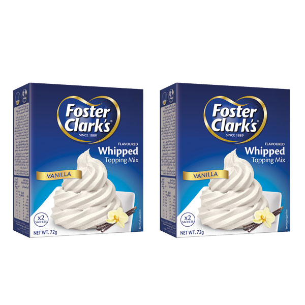 Pack of 2 Foster Clark's Whipped Topping Mix vanila 72g Pack FCW-TMV