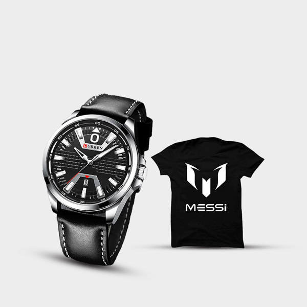 Classic Watch With T-shirt Free C8379BK