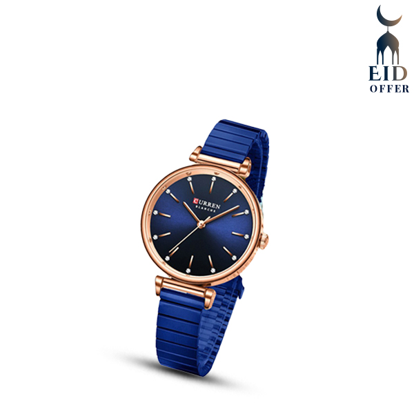 CURREN 9081 Watch For Women  golden blue ETC-9081B