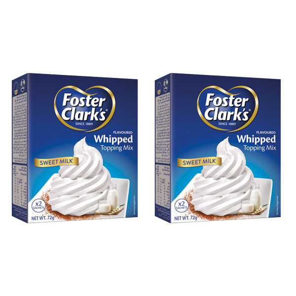 Pack of 2 Foster Clark's Whipped Topping Mix Sweet Milk 72g Pack FCW-TMSM