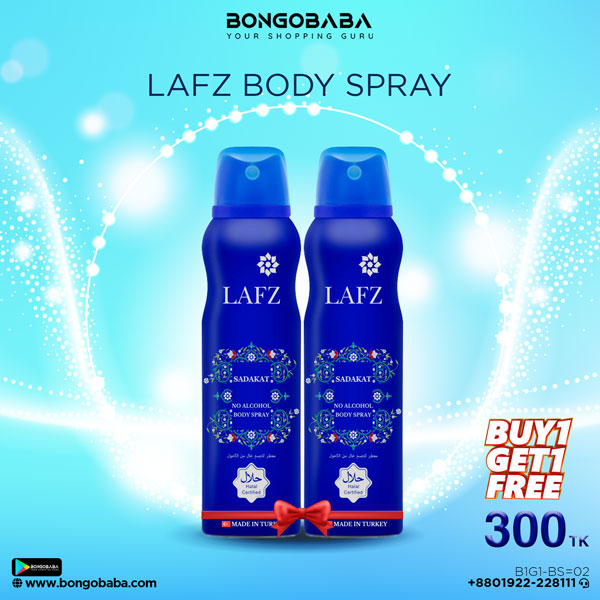 Lafz Sadakat No Alcohol Body Spray 90 ml (Buy 1 Get 1 Free) B1G1-BS=02