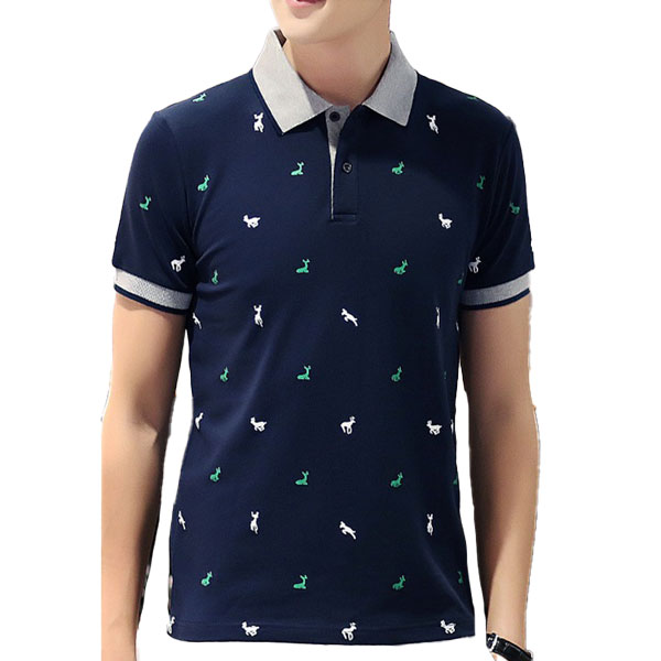 PK Polyester Polo Short Sleeve T-Shirt for Men (Navy Blue) PPt-sNB-17