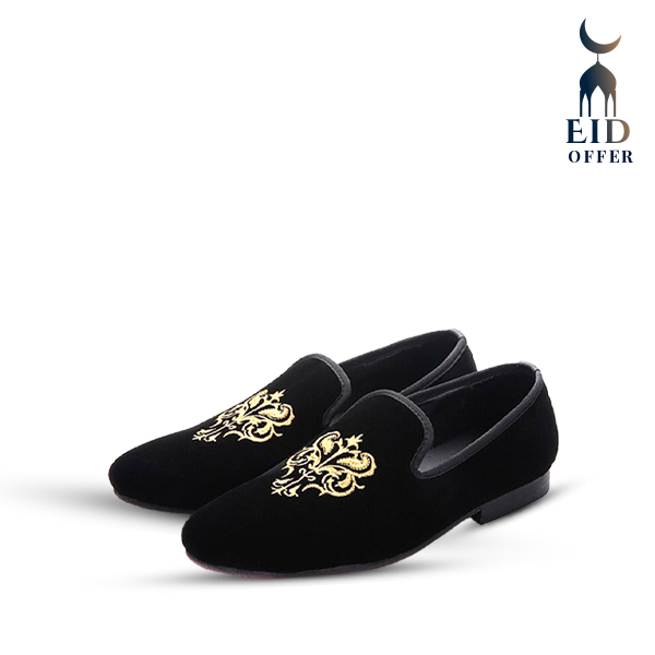 Velvet Loafer Black Color RLF01