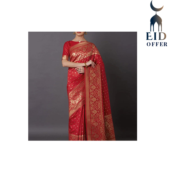 Printed Silk Saree With Blouse ESS08