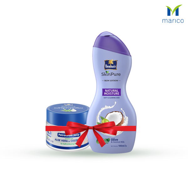 Parachute SkinPure Skin Lotion Natural Moisture 100ml (15ml Petroleum Jelly Free) m1088