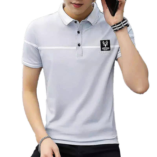 PK Polyester Polo Short Sleeve T-Shirt for Men (Gray Color) PPt-sGC-15