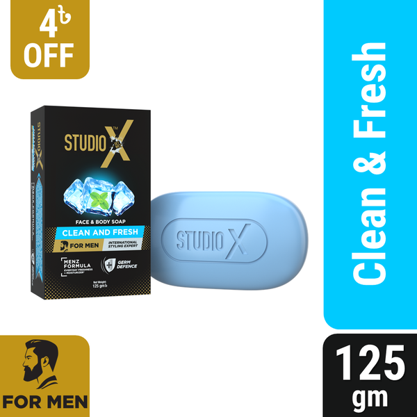 Studio X Clean & Fresh Soap for Men 125gm