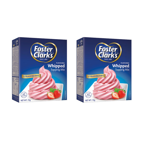 Pack of 2 Foster Clark's Whipped Topping Mix strawbery 72g Pack FCW-TMS