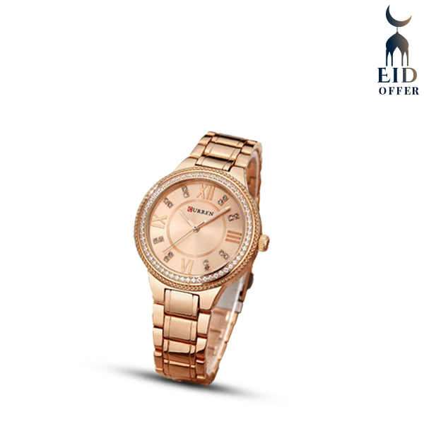 CURREN 9004  Watch For Women ,Rose Gold  ETC-9004