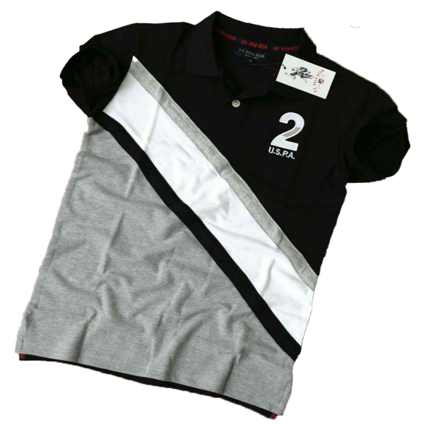 Stylist Premium Half Polo shirt For Men ( Black & ASh) ATI TS-130