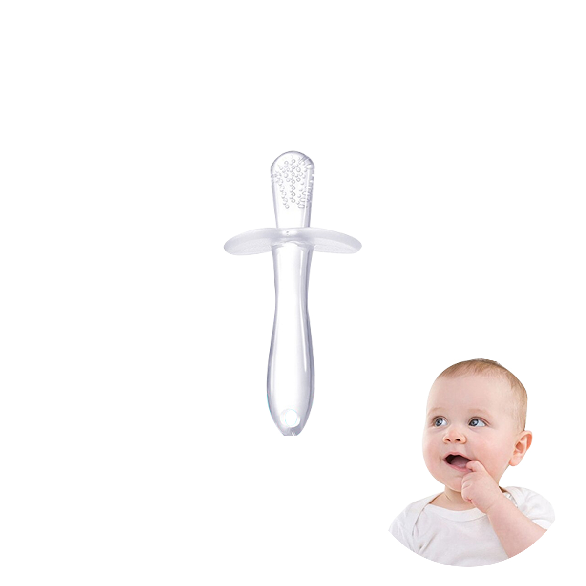 Baby Teether Pacifier Holder 1pcs Sensory Chewing Toy Baby Nursing Ring Silicone Teething Baby Teethers chain Feeding Care D86