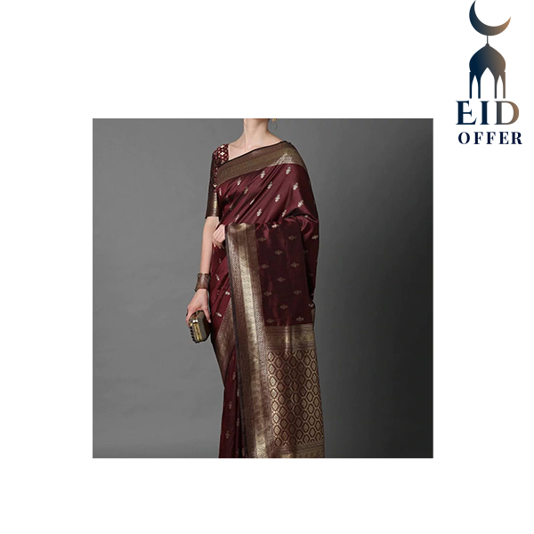 Printed Silk Saree With Blouse  ESS05