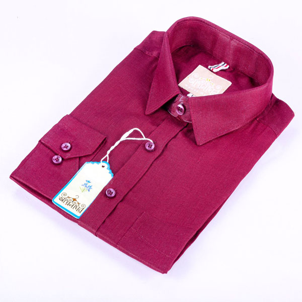 Casual Full Sleeve Cotton Shirt (Solid red formal shirt) SR-FS