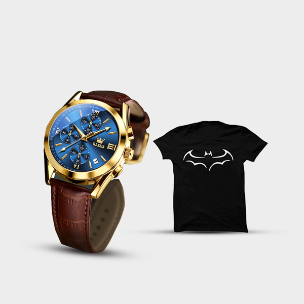 Classic Watch With T-shirt Free O2872BL