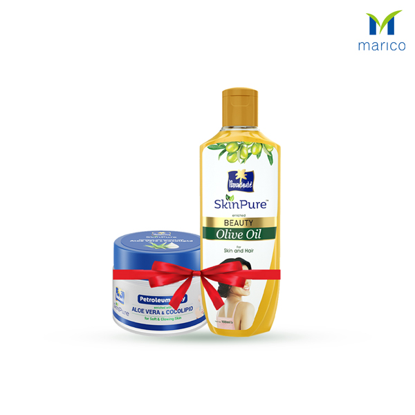 Parachute SkinPure Beauty Olive Oil 100ml (15ml Petroleum Jelly Free)m1086