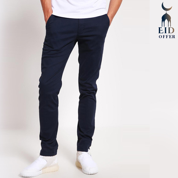 Slim-Fit Chino Gabardine Pants - Royal Blue BW3118